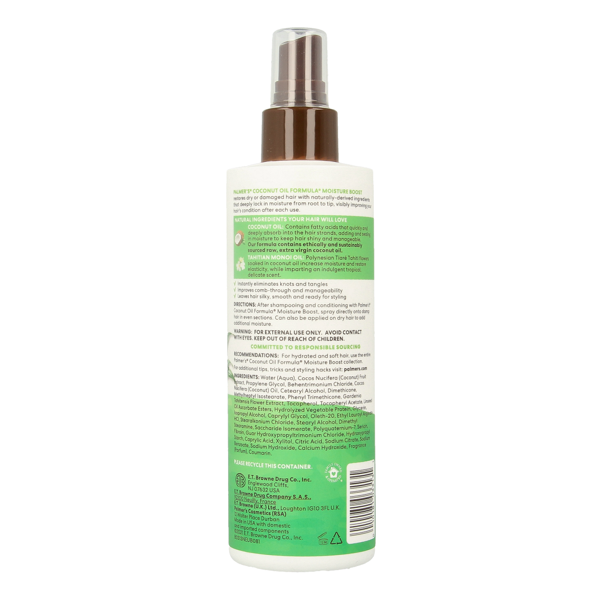 Palmers Coconut Oil Leave-In Conditioner for hair, 250ml, moisturizing hair care product with coconut oil formula.