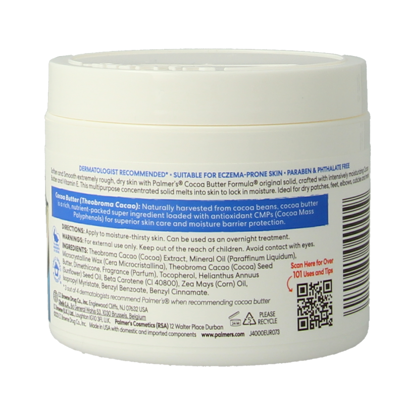 Palmers Cocoa Butter Formula 100g body care pot with smooth, creamy cocoa butter for nourishing skin.