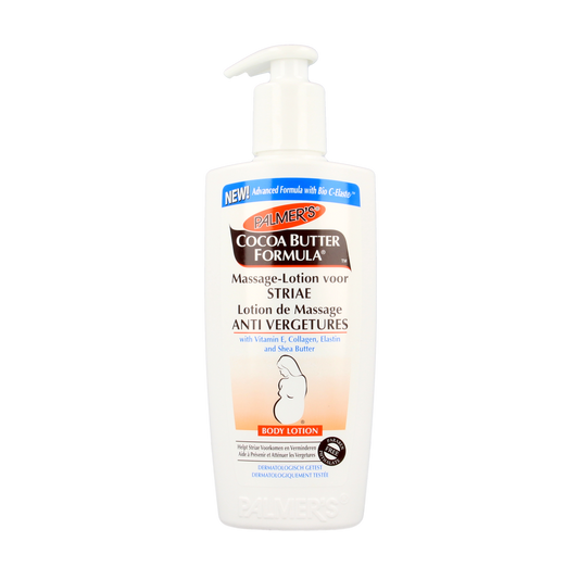 Palmer's Cocoa Butter Massage Lotion for Striae, 250ml, a creamy body lotion with cocoa butter for skin hydration and stretch mark care