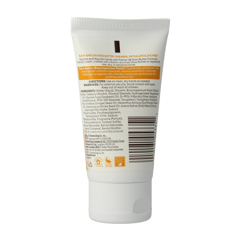 Palmers Shea Formula raw shea hand cream in 60g container, moisturizing body care product with shea butter for soft skin