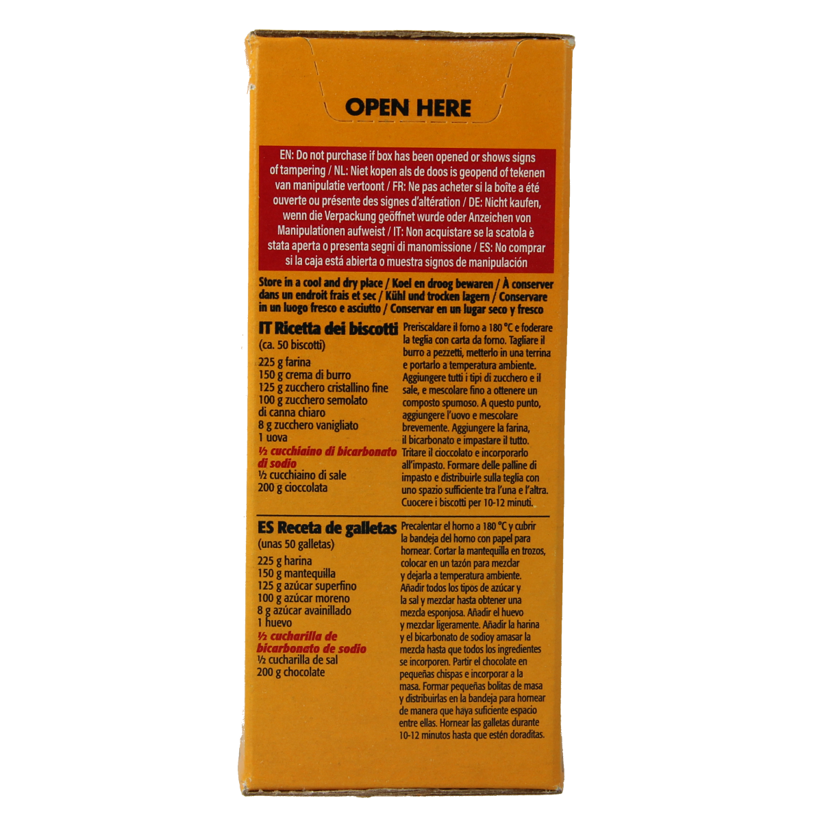 Arm & Hammer baking soda powder in a 454g container, used for baking and household cleaning, in a clear image.
