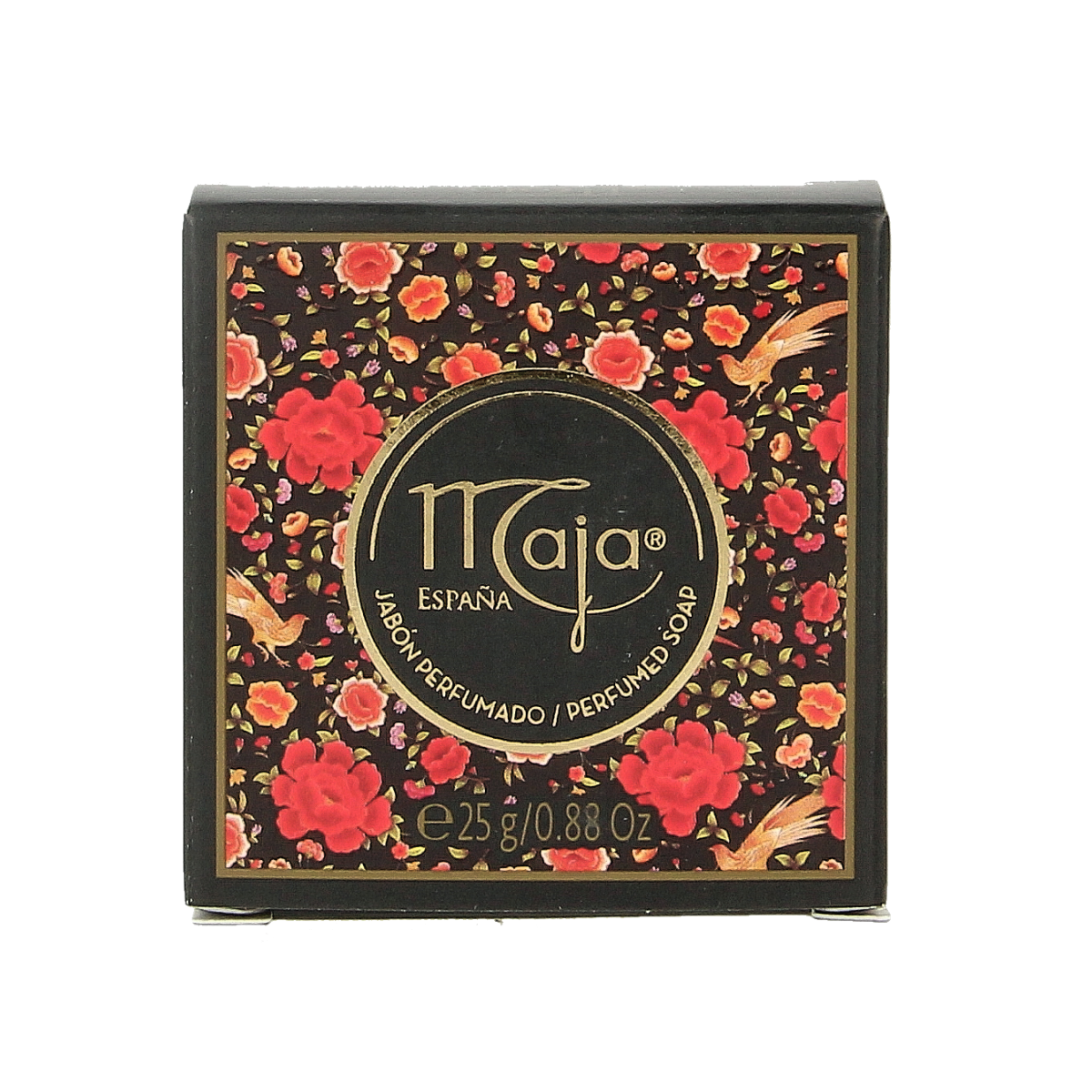 Maja round soap in a box, 25 grams, natural soap bar with a smooth surface, designed for hand cleaning and personal hygiene