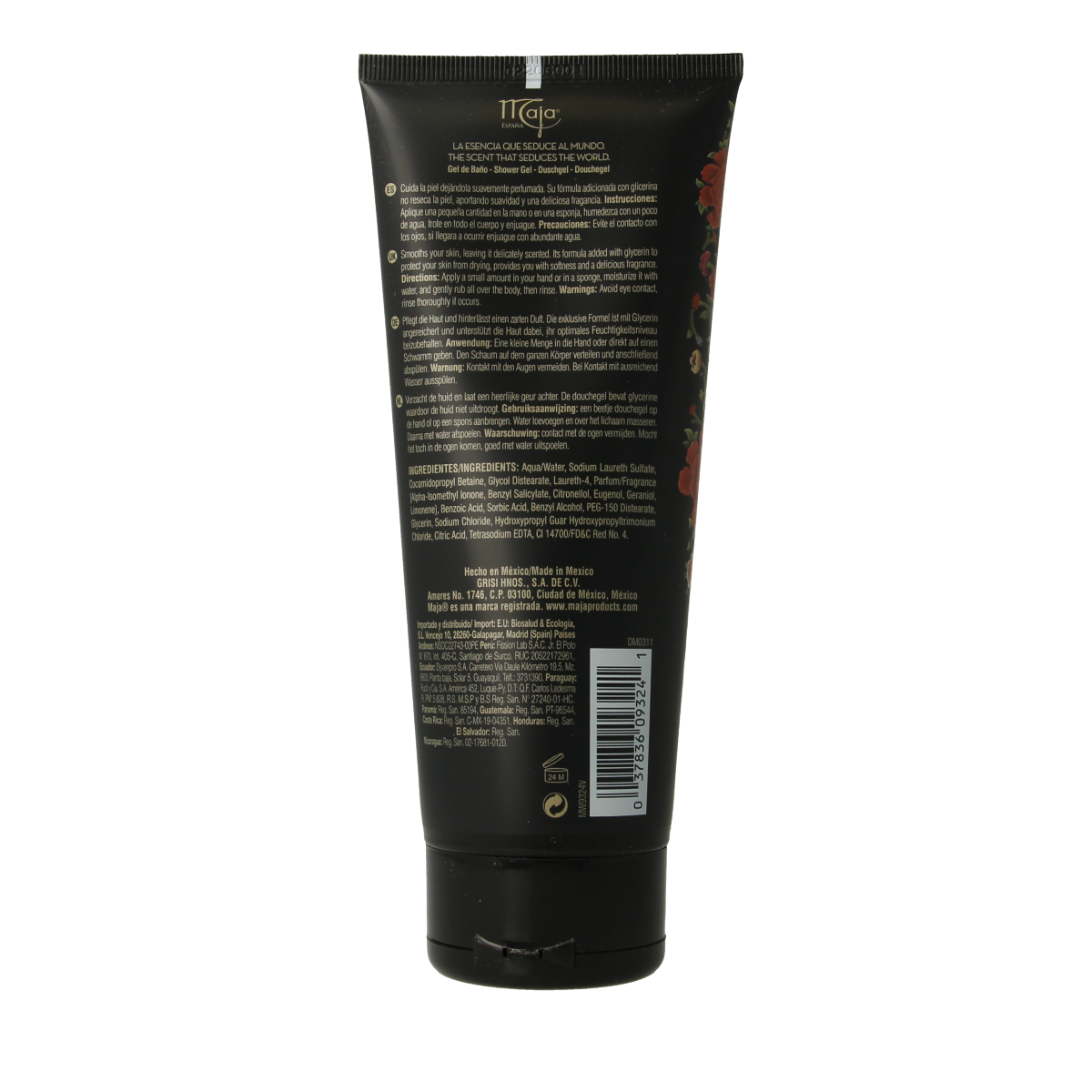 Maja Classic bath and shower gel tube, 200ml, with a sleek design and label, ideal for daily personal care.