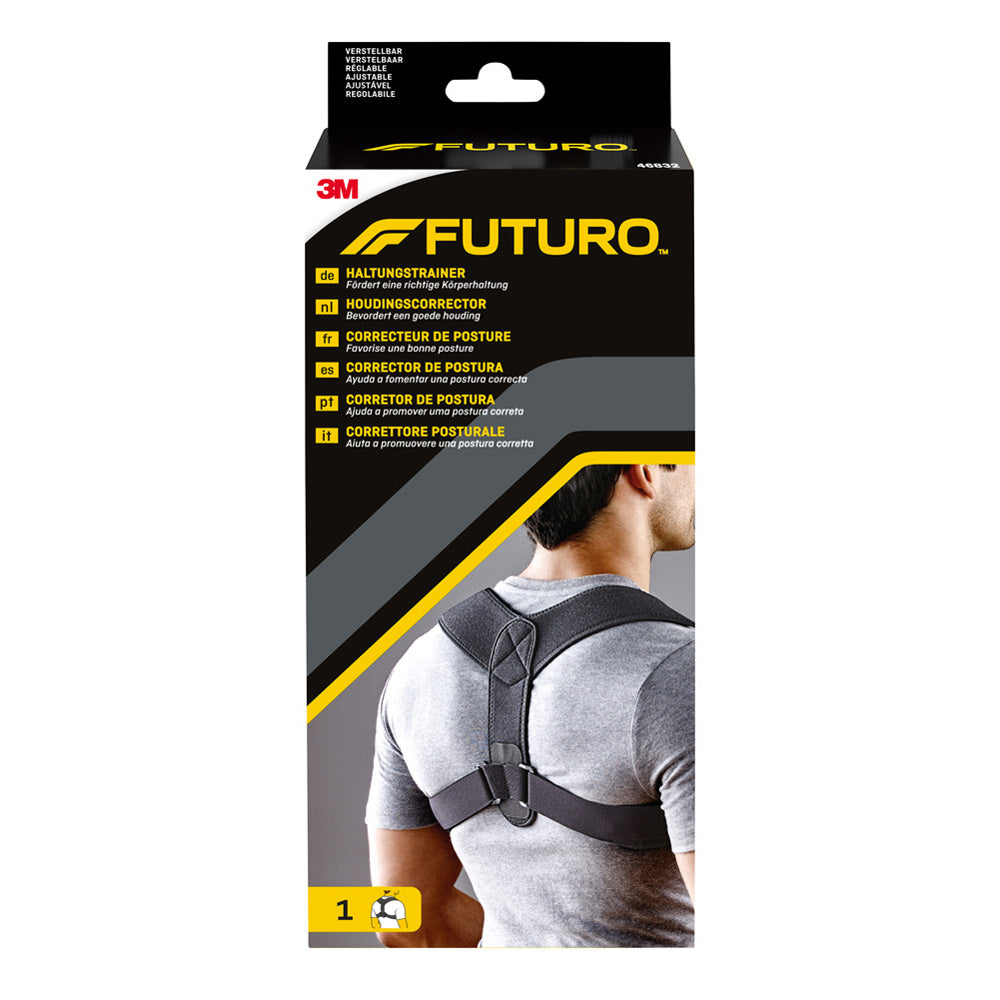 Futuro houdingscorrector 1 stuk, ondersteunend hulpmiddel voor een goede houding, met verstelbare band en zachte padding.