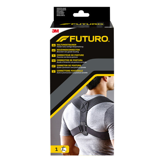 Futuro houdingscorrector 1 stuk, ondersteunend hulpmiddel voor een goede houding, met verstelbare band en zachte padding.