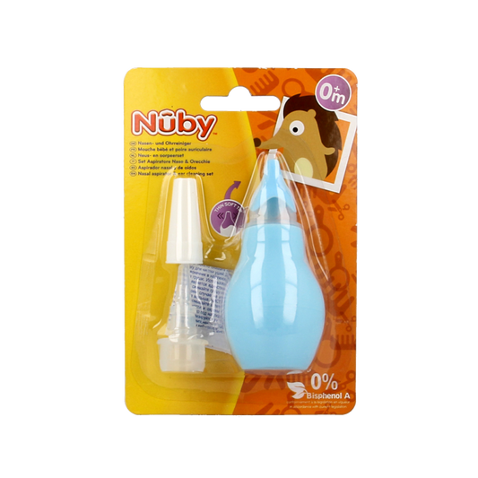 Nuby baby nose cleaner and ear cleaner set with soft tips, designed for gentle infant and toddler ear and nasal hygiene.