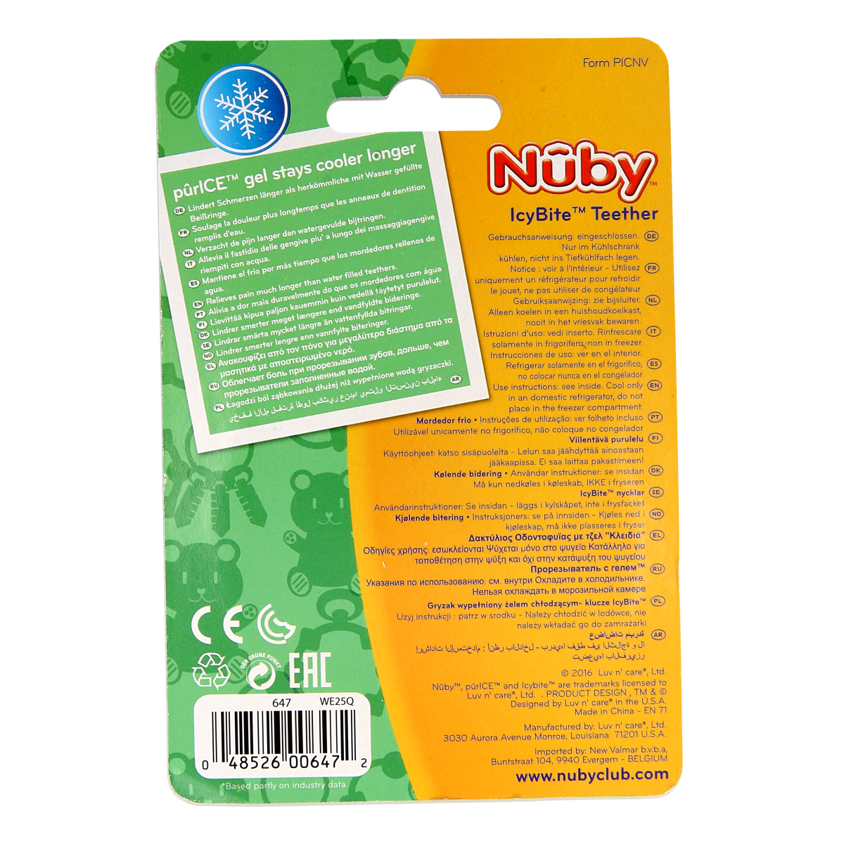 Nuby Koelbijtring dieren speelgoed and knuffel for babies, featuring colorful animal designs and soft textures.