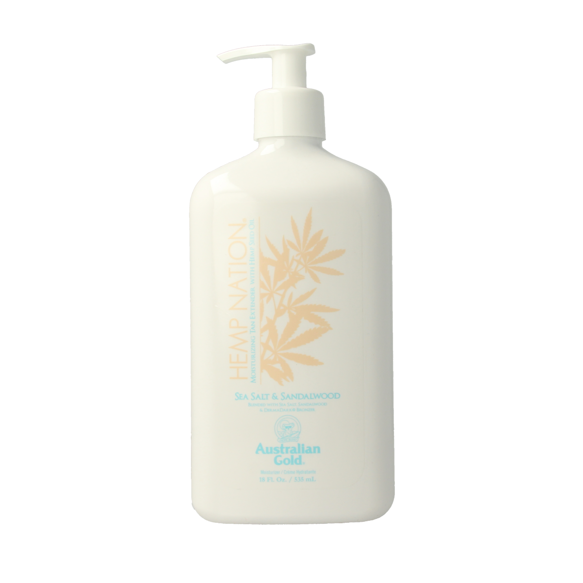 Australian Gold Hemp Nation Sea Salt & Sandalwood Tan Extender body lotion, 535ml, moisturizing and nourishing skincare product