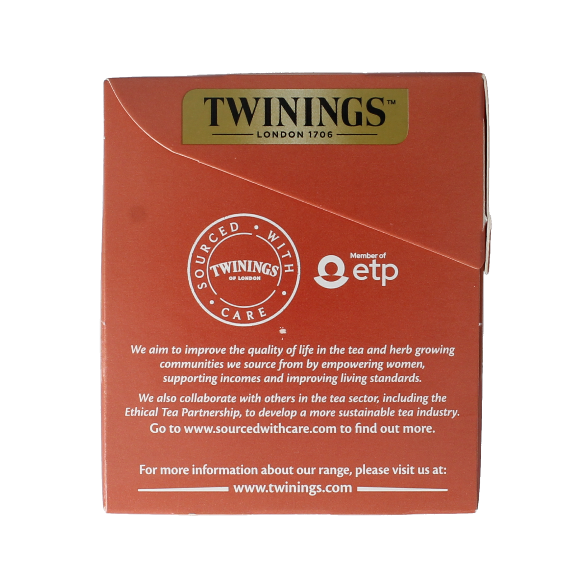 Twinings Apple Cinnamon Raisin tea bags, 25-count box, aromatic herbal tea with apple, cinnamon, and raisin flavors.
