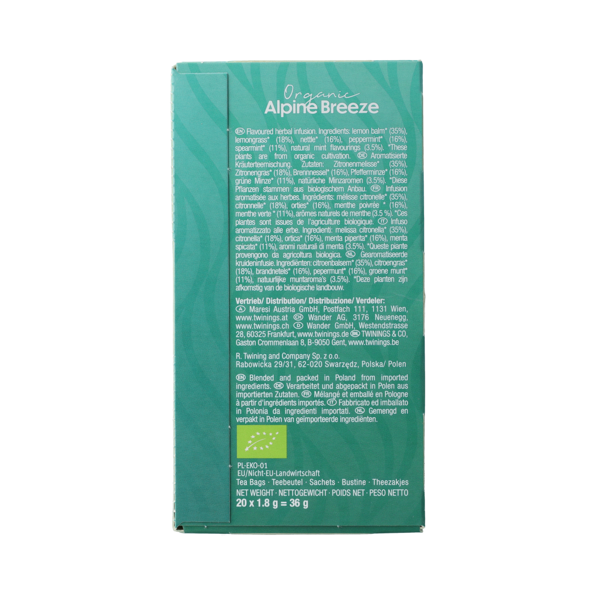 Twinings Alpine breeze bio 20.00 Zakjes