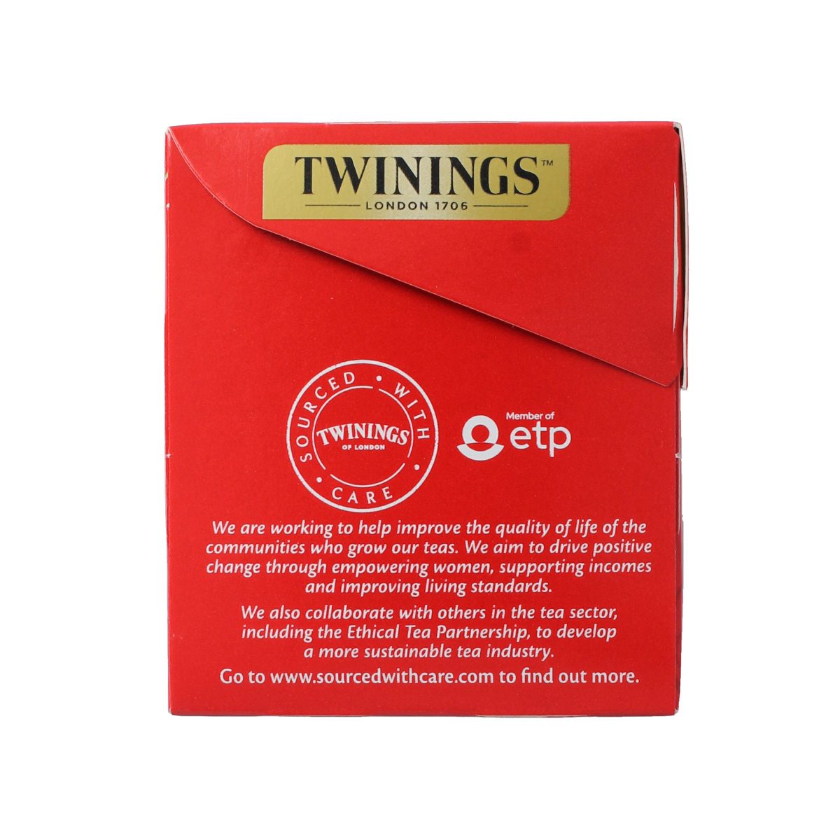 Twinings English Breakfast tea envelopes in a black box with 25 tea bags, perfect for a hearty morning brew.