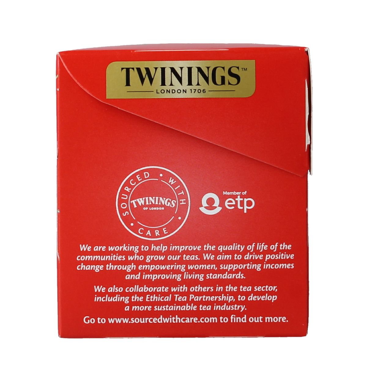 Twinings Red Fruits Tea box with 25 tea bags, featuring vibrant red fruit illustrations on packaging.
