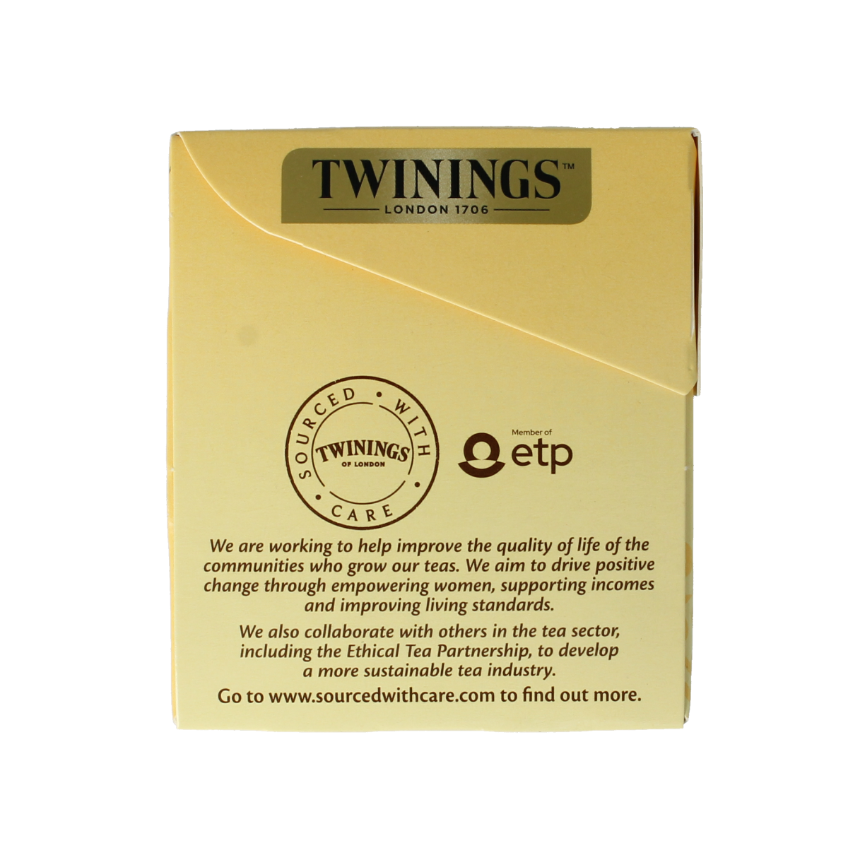 Twinings Earl Grey Decaf enveloped tea bags, black packaging, 25-count box, premium caffeine-free black tea.