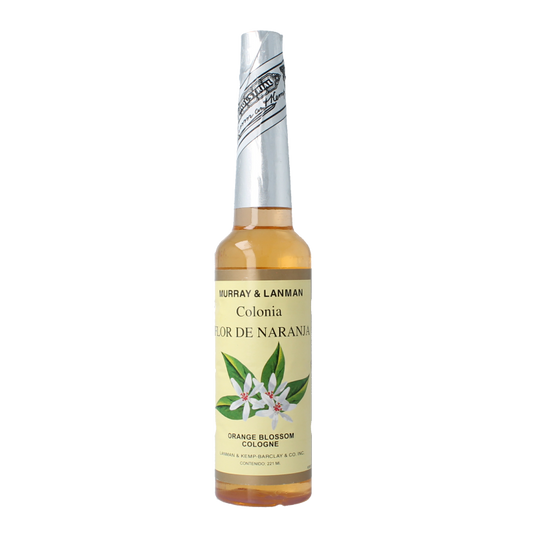 Lanman & Kemp Oranjebloesem Cologne bottle, 221ml, with floral label and elegant design, showcasing the Geuren fragrance collection.