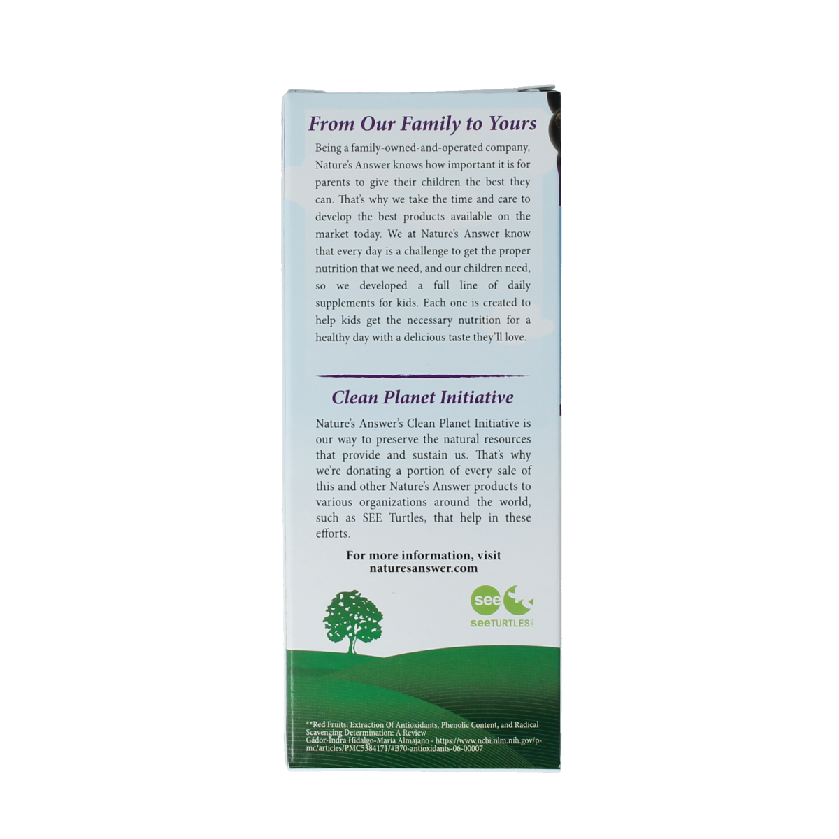 Natures Answer Sambucus kids elderberry extract bottle, 120ml, herbal supplement for children, natural elderberry remedy.