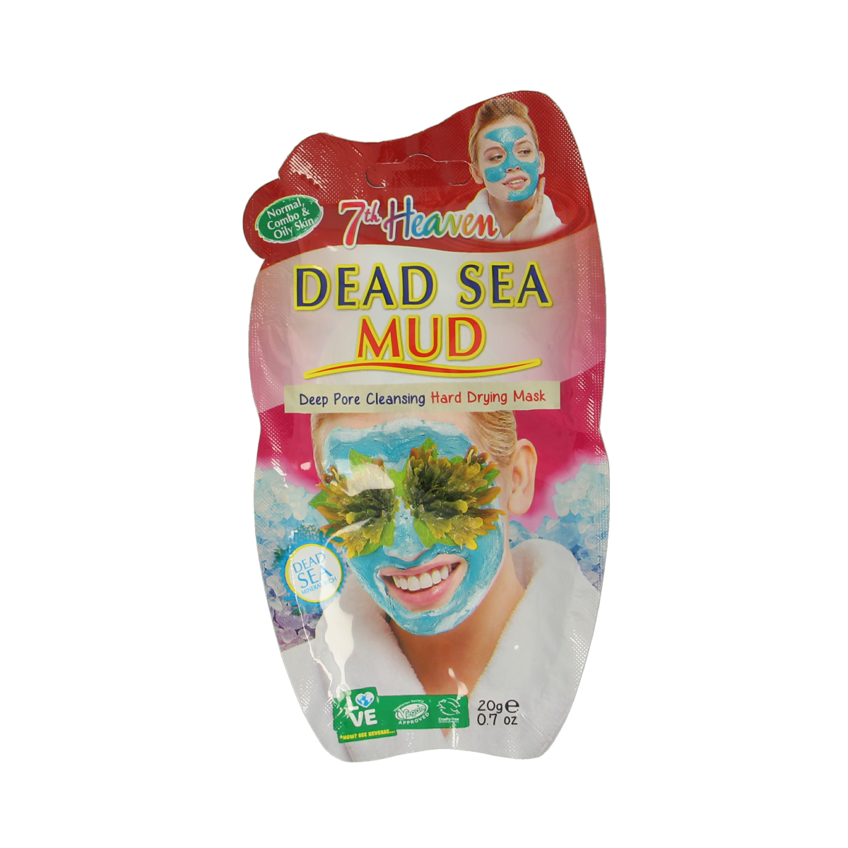 Montagne 7th Heaven Dead Sea Mud Face Mask in 20g, natural skincare product for deep cleansing and revitalizing skin.