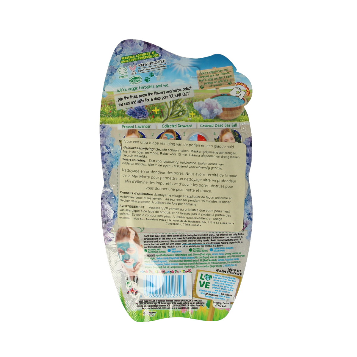 Montagne 7th Heaven Dead Sea Mud Face Mask, 20g, natural skincare treatment with mineral-rich mud for radiant skin.