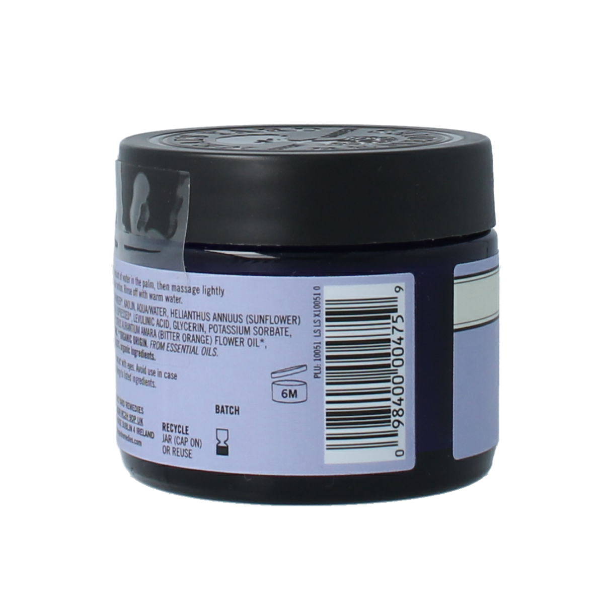 Neals Yard Remedies honey and orange face scrub in 75g jar, natural facial skincare with exfoliating ingredients.