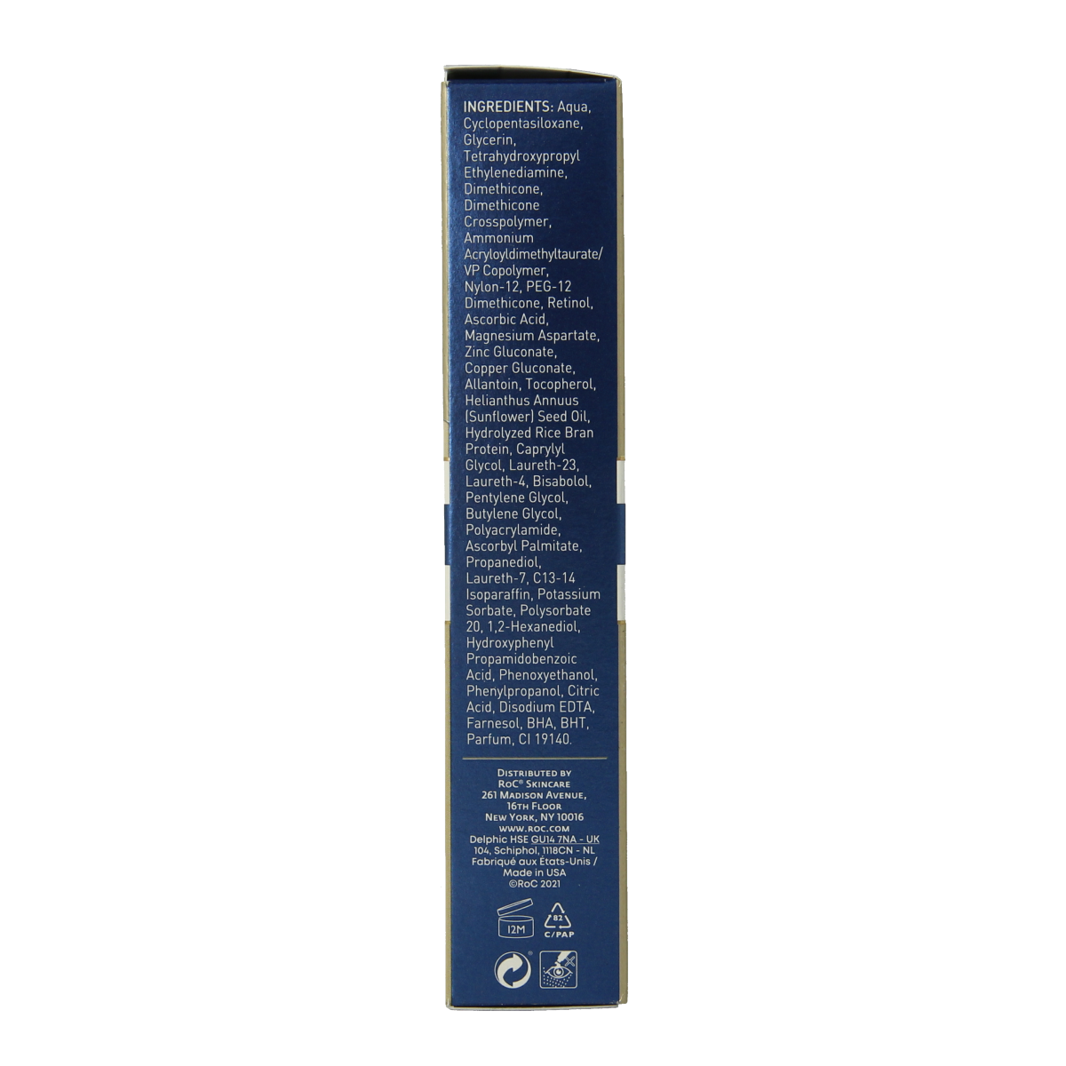 ROC Retinol Correct Wrinkle Serum 30ml in a clear bottle with a pump, designed for facial skincare and anti-aging.