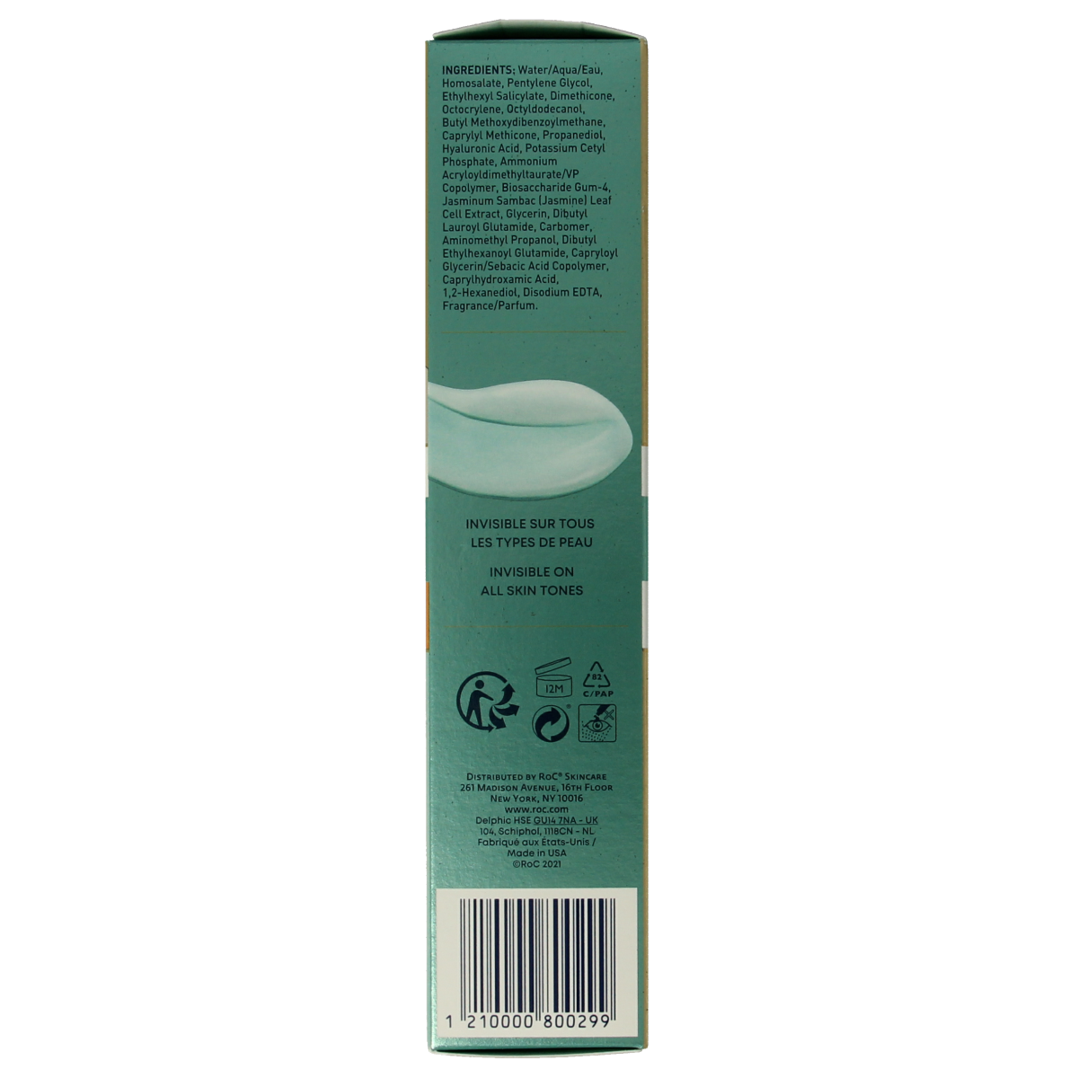 ROC Multi Correxion hydrate and plump moisturizer SPF30 in 50ml jar, featuring smooth cream texture and skincare benefits.