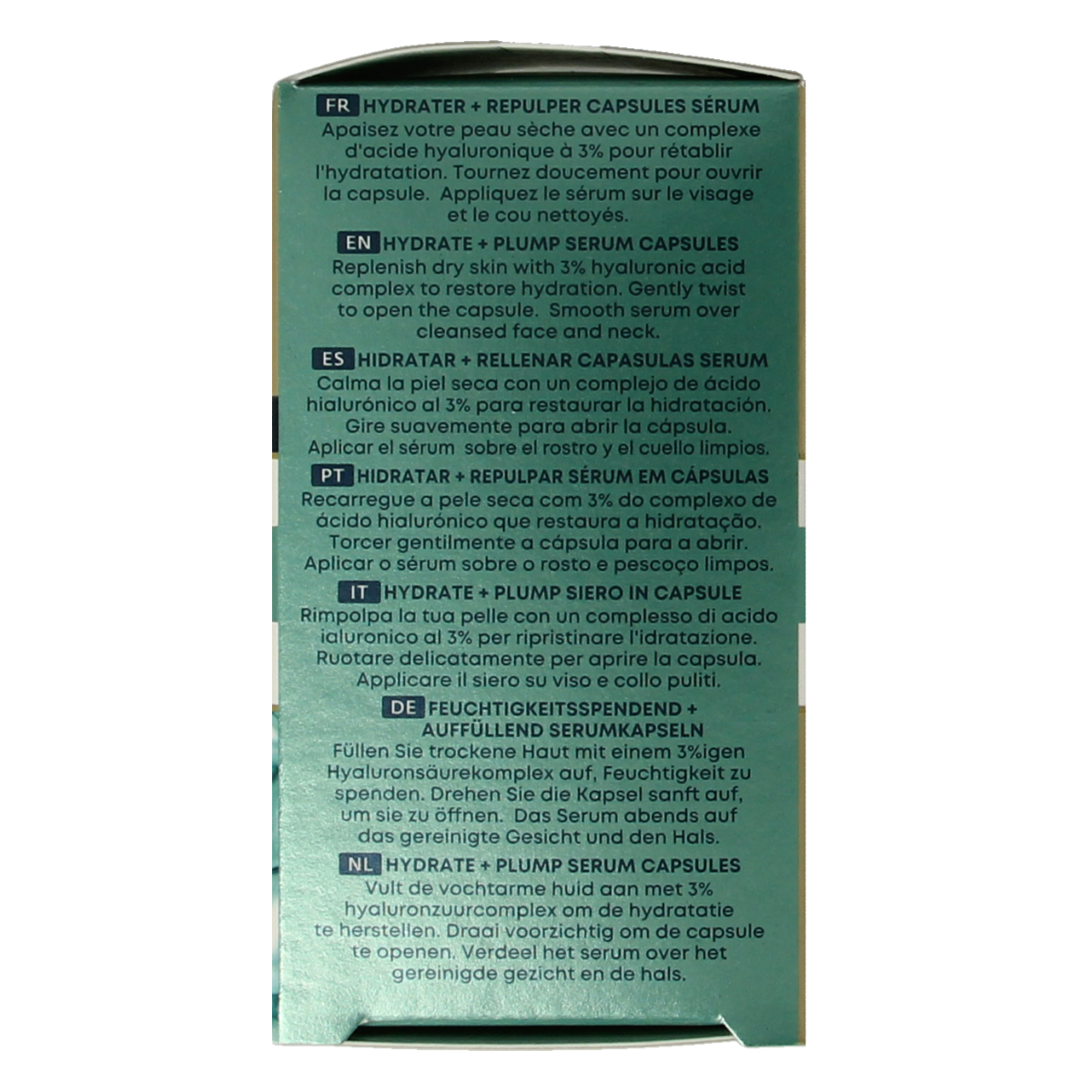 ROC Multi CorreXion hydrate and plump serum capsules for face, 30-pack, skincare treatment in small capsules.