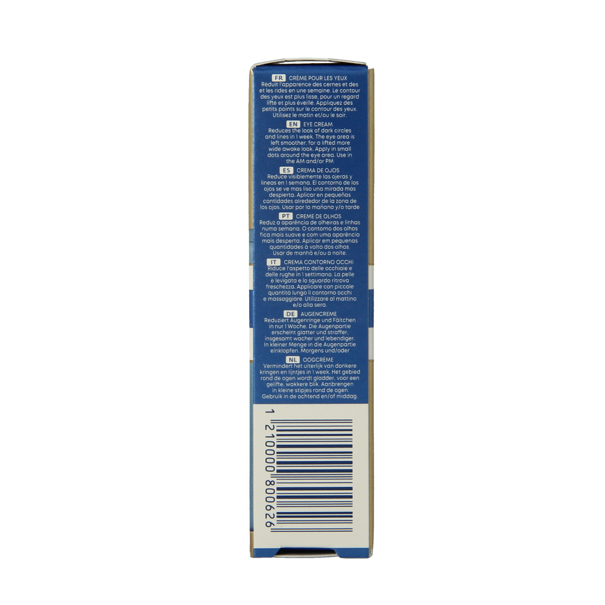 ROC Multi Correxion Even Tone+Lift eye cream in 15ml tube, designed for eye skincare and reducing dark circles and wrinkles.