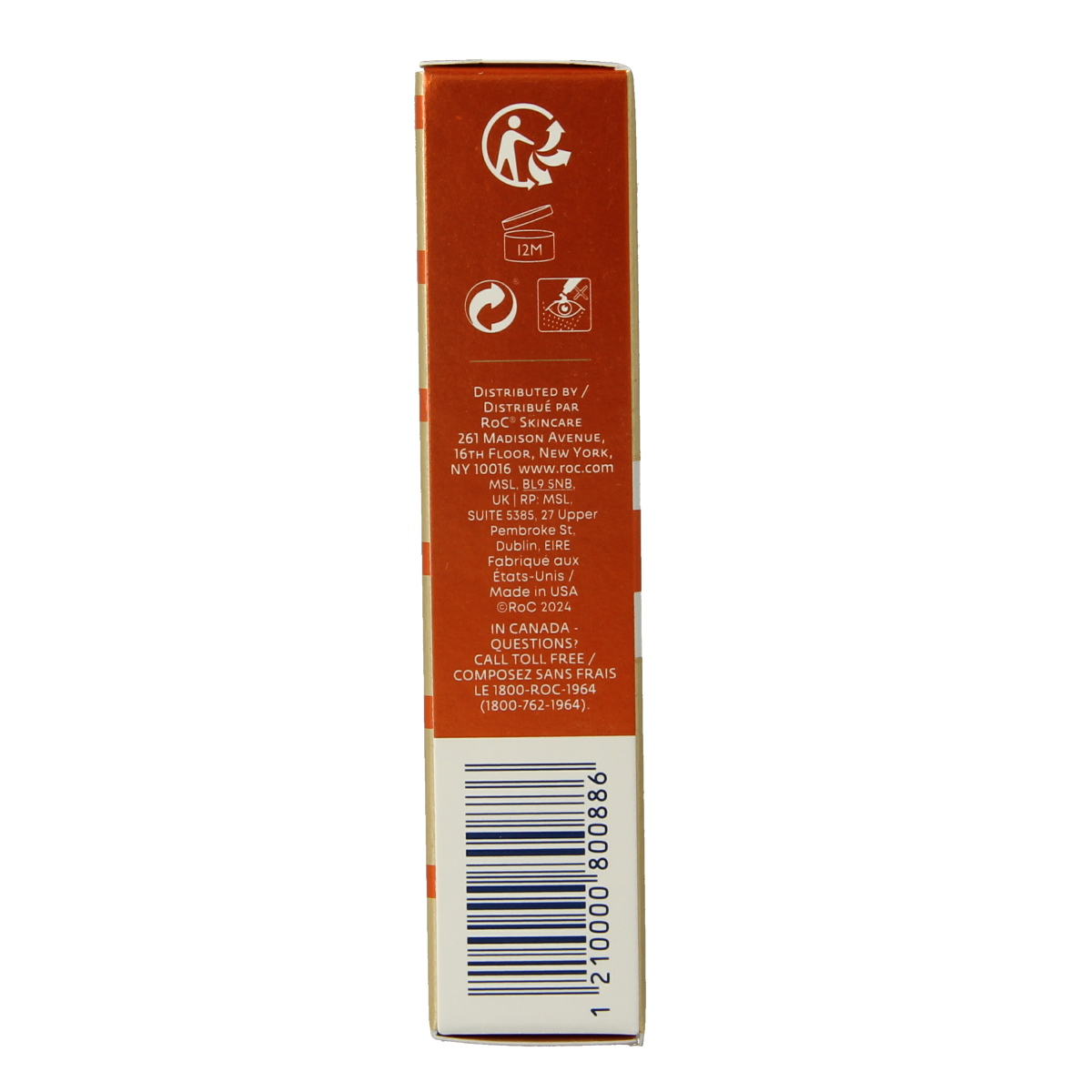 ROC Multi Correxion Revive+Glow eye stick, 4g, for eye care, featuring a sleek, portable design with brightening and revitalizing effects.