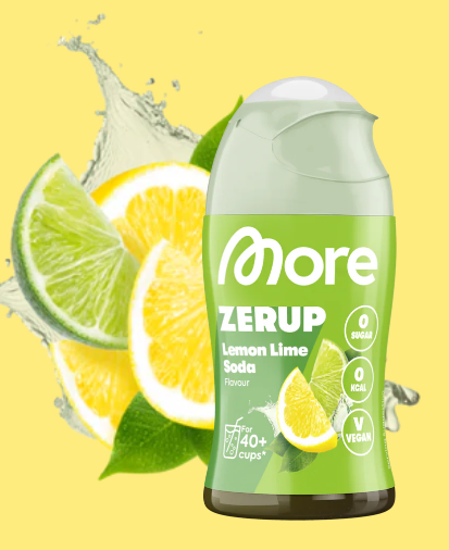 More Nutrition Zerup Lemon Lime soda in a 65 ml bottle, refreshing citrus-flavored drink from the beverage and juice category.