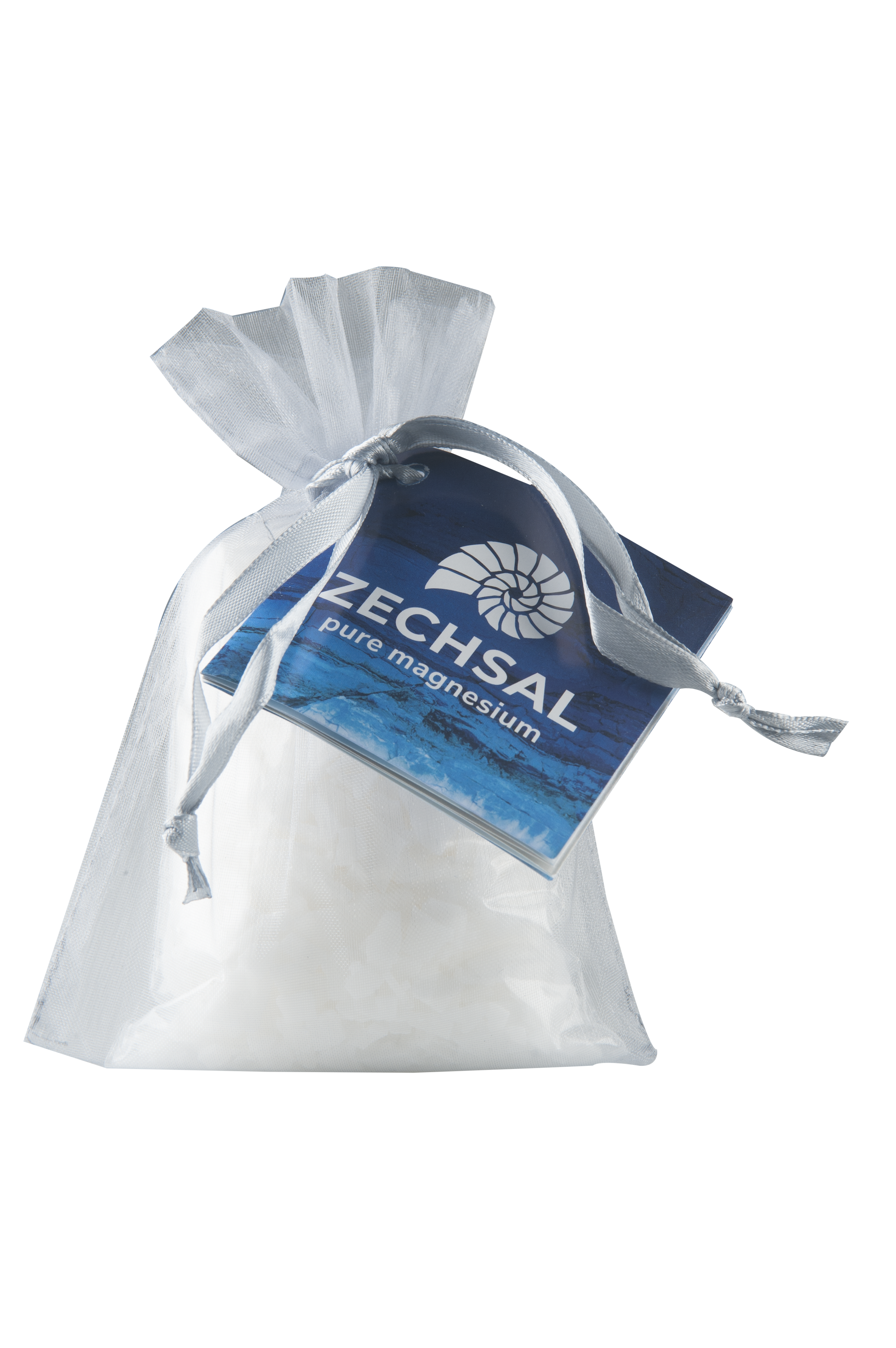 Zechsal gift pouch containing body care products, with a small, natural packaging design for wellness and relaxation.