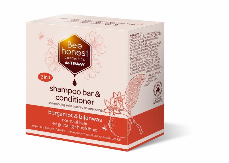 Traay Bee Honest bergamot and beeswax shampoo bar, 80g, natural hair care product with fresh bergamot scent and nourishing ingredients.