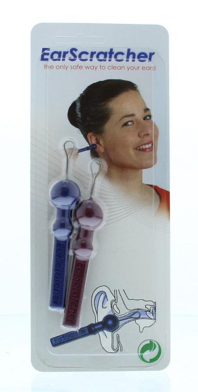 EarScratcher Oorreiniger 2-pack, ear care tools with ergonomic design, shown in a 2-piece set for safe ear cleaning.