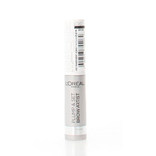 L'Oreal Paris Brow Artist Plump transparent makeup product in 1.00 oz, displayed with the sleek packaging and applicator.