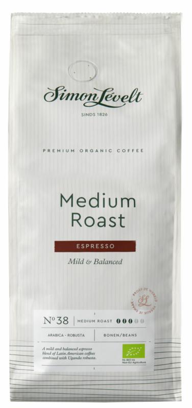 Simon Levelt Espresso medium roast organic coffee beans, 1 kg, for rich brewing in Koffie en Thee category