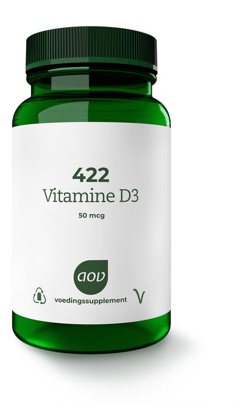 AOV Vitamine D3 50mcg supplement tablets, natural vitamin D3 supplements in blister packs, 120 count, for immune support.
