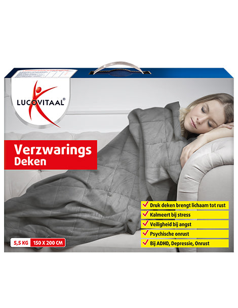 Lucovitaal verzwaringsdeken for slaapkamer, 1 stuk, soft fabric with weight evenly distributed over the surface.