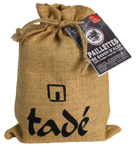 Aleppo Home Co Zeepvlokken voor de was, 750 gram, natural soap flakes for laundry, shown in a clear image.