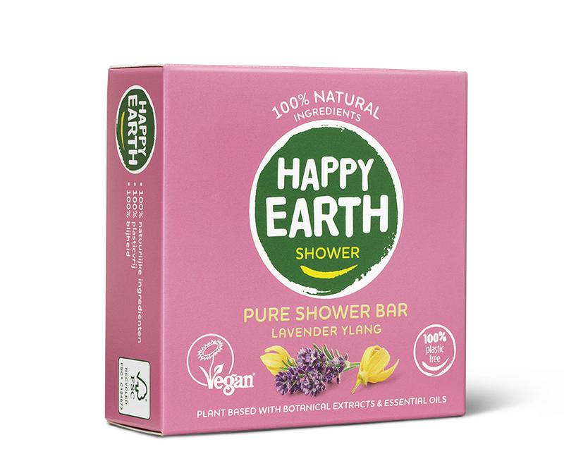 Happy Earth Showerbar lavender ylang 90.00 Gram