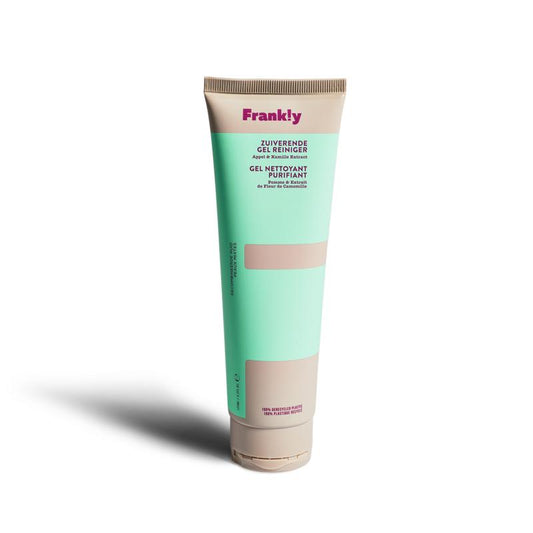 Frankly Zuiverende gel reiniger voor gecombineerde huid, 125ml, gezichtsverzorgingsproduct in een handige tube.