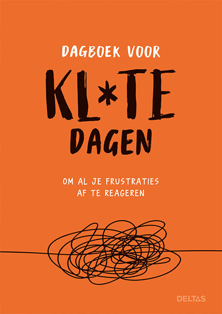 Deltas Dagboek voor kl*te dagen 1.00 boek, a hardcover journal with bold typography on the cover, designed for journaling.