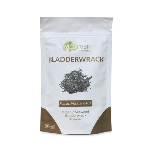 Wild Irish Wild Irish Blaaswier poeder bio, 225g, organic herbal powder in a clear jar with a white lid.