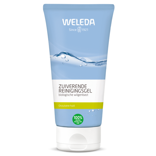 Weleda Reinigingsgel zuiverend 100ml facial cleansing gel for clear, refreshed skin in a white tube.