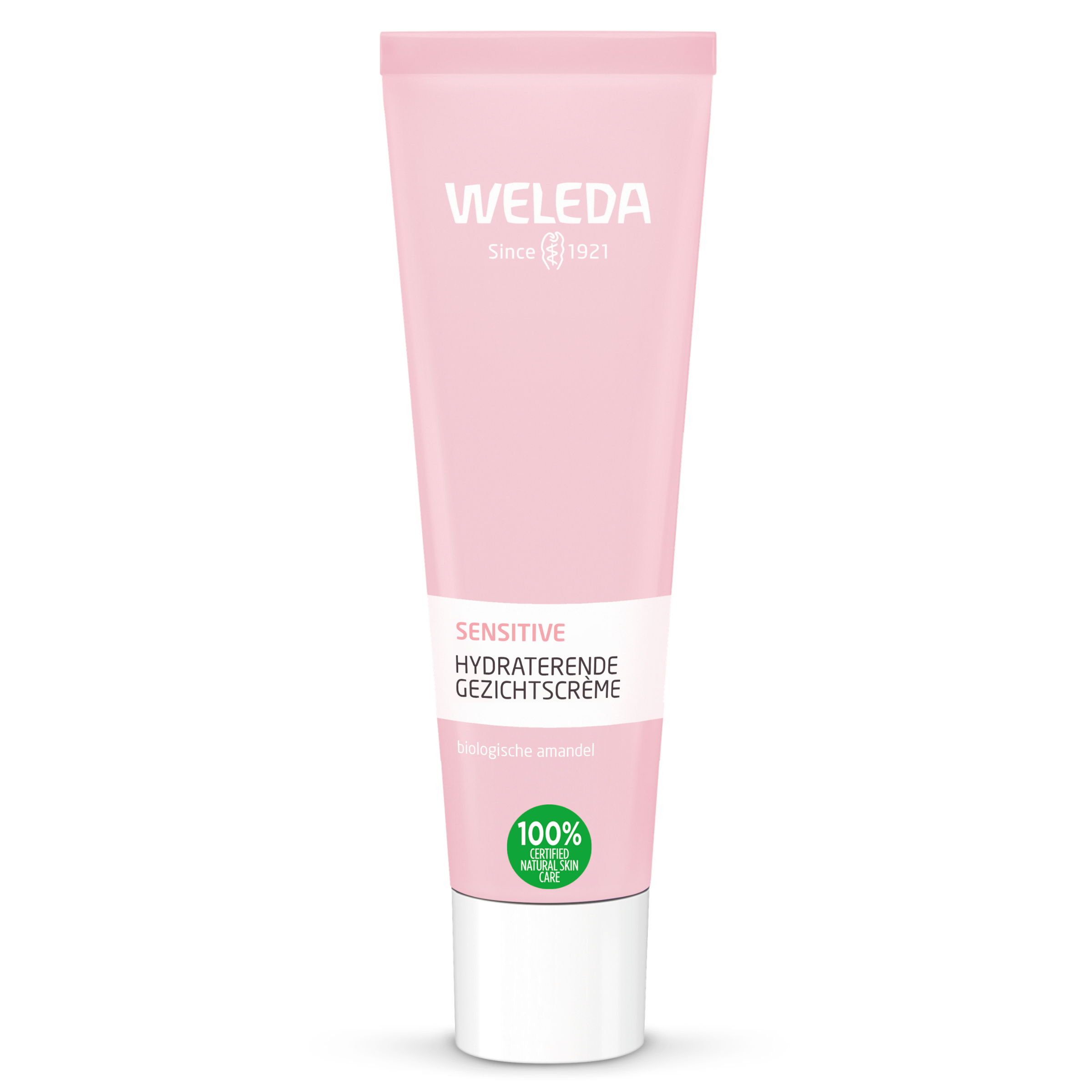 Weleda Gezichtscreme Sensitive hydraterende gezichtsverzorgingscrème in 30ml jar, geschikt voor een gevoelige huid