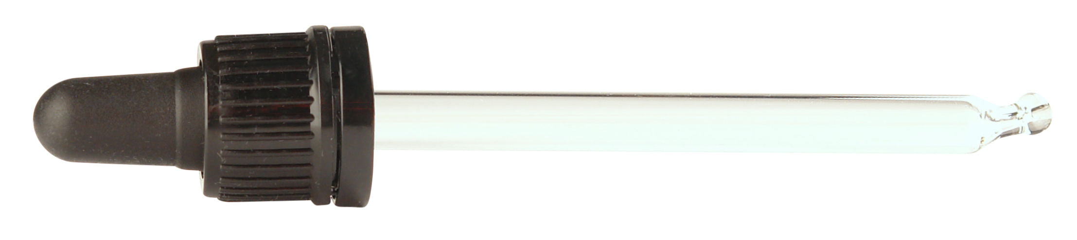 Set of 10 Helios Holland 100ml black glass pipettes, packaging material for laboratory or scientific use.