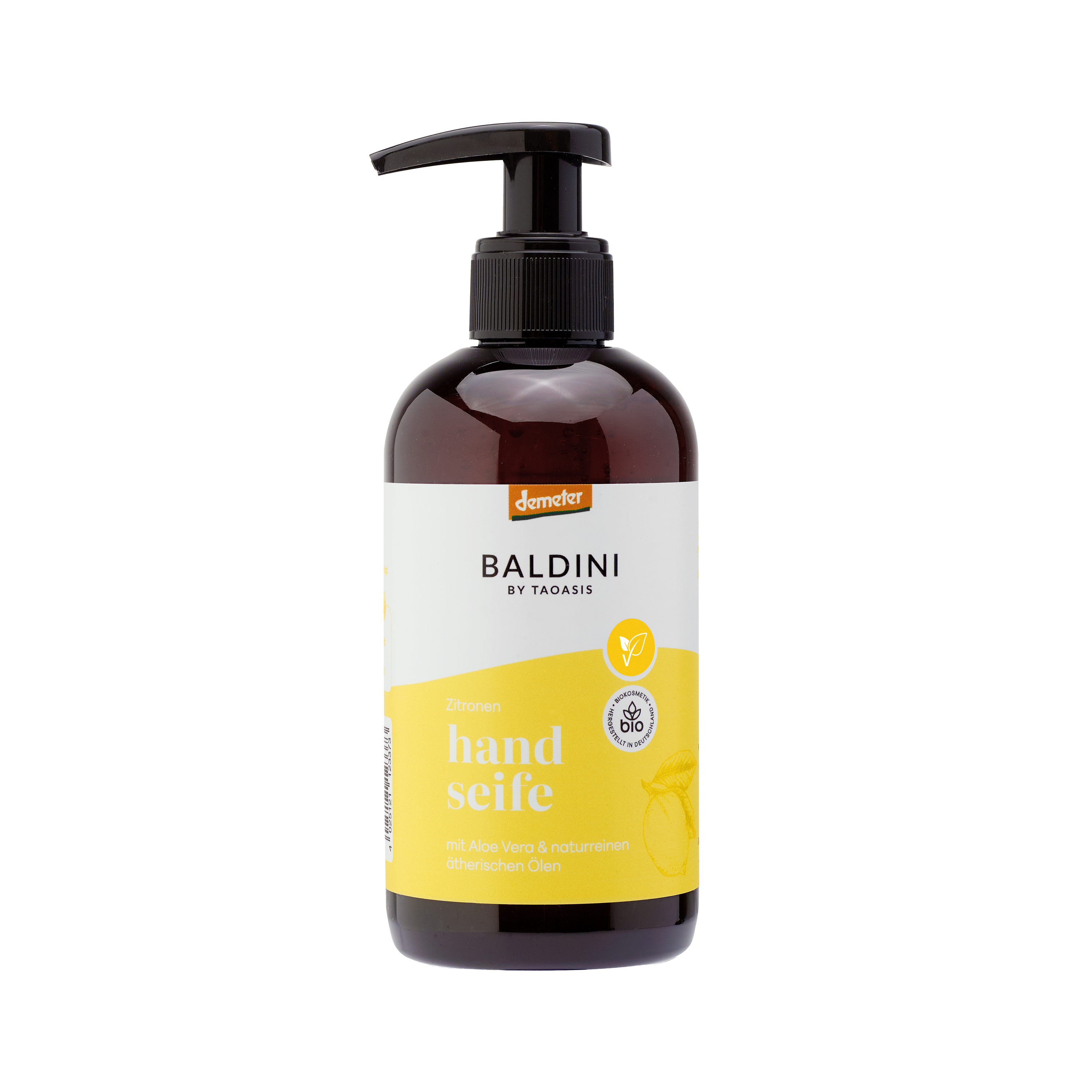 Baldini citrus hand soap bottle, 250ml, for hand care with a citrus scent and moisturizing formula.