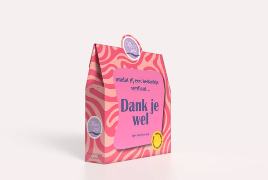 Voor Jou! Dank je wel chocolade in een mooie verpakking, 6 stuks, geschikt voor bedankjes en kleine geschenken.