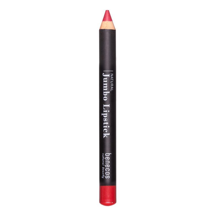 Benecos Natural Beauty jumbo lipstick in rosy brown, showcasing the make-up product with the lipstick open and the shade visible.