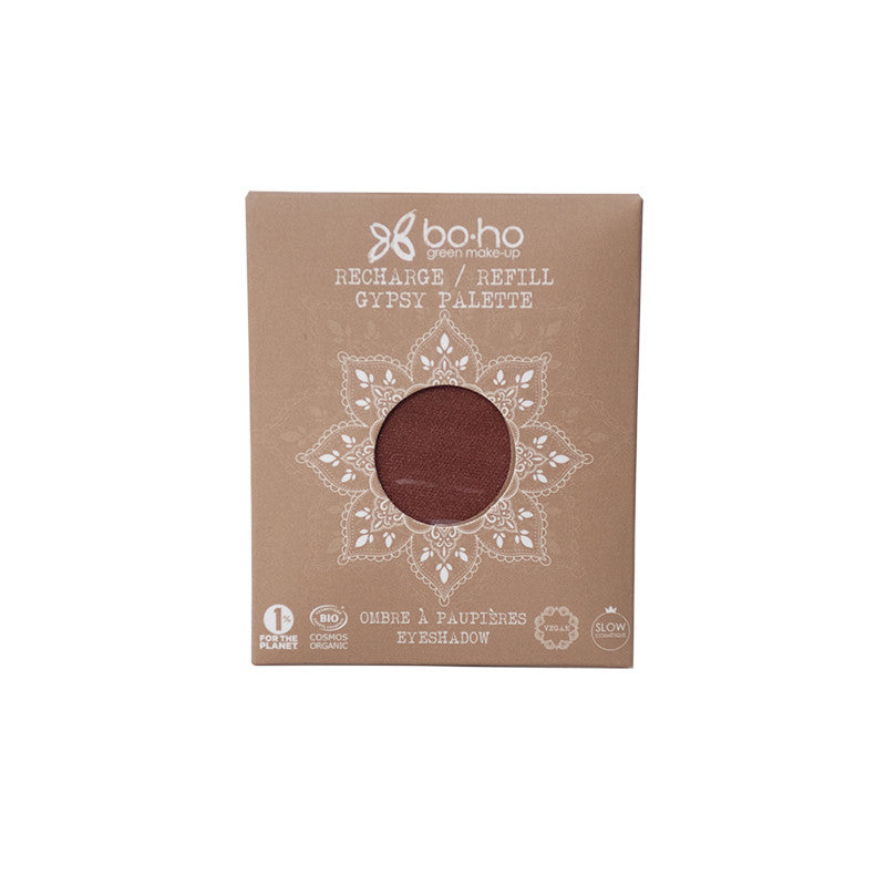 Boho Green Makeup Oogschaduwpalet Terre de Feu with earthy eyeshadow shades in a natural makeup palette set.