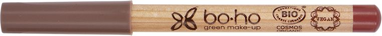 Boho Green Makeup lip pencil in Vieux Rose color, showcasing natural lip makeup and sleek packaging.