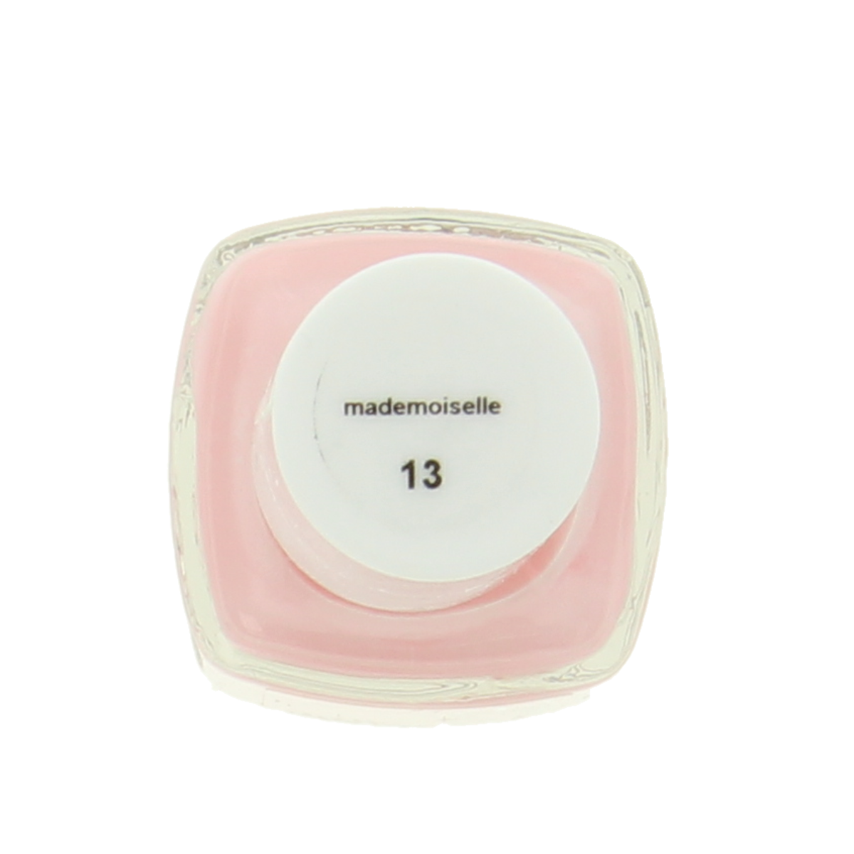 Essie Mademoiselle nail polish bottle with light pink shade and 13.5ml capacity, showcasing the elegant makeup product.