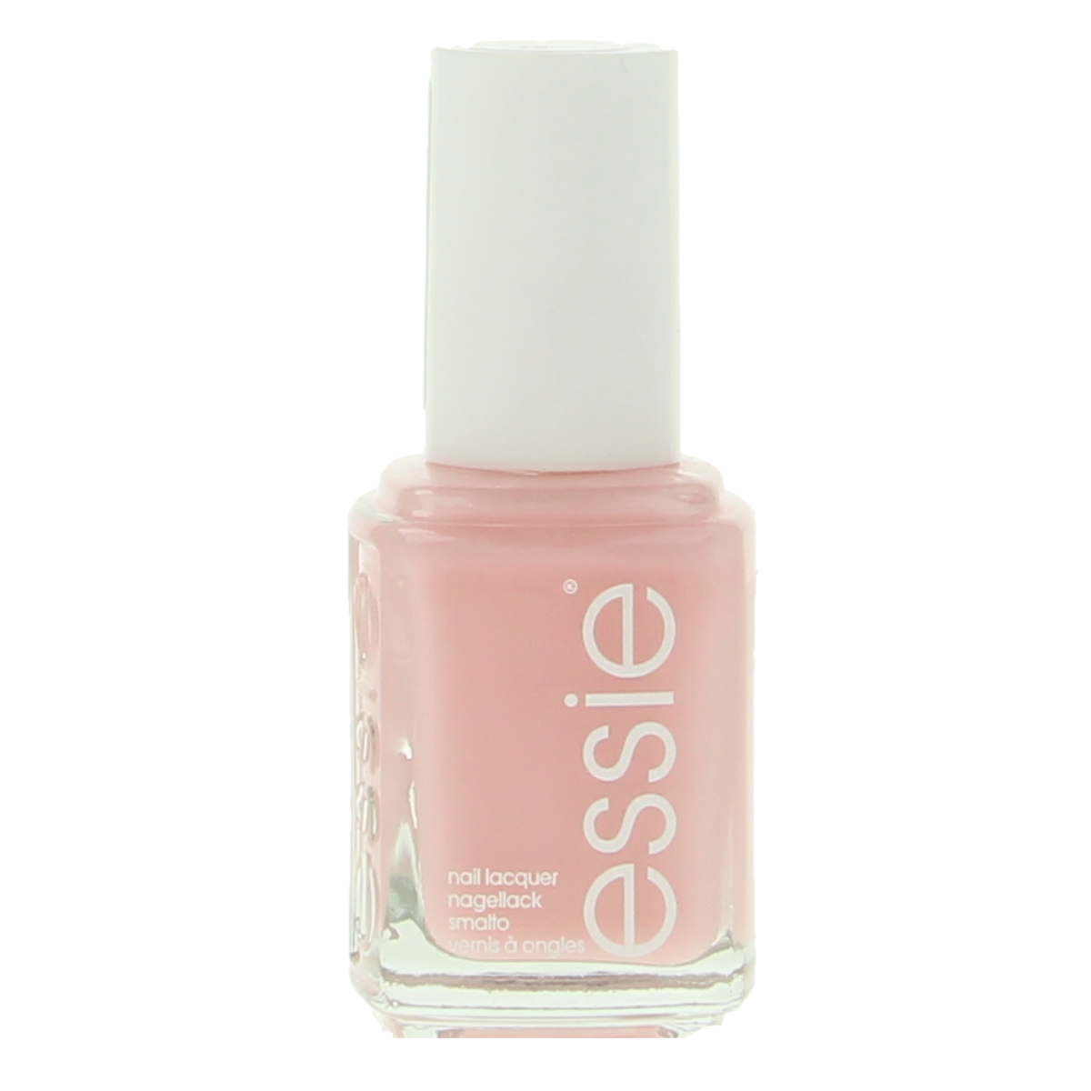 Essie Sugar Daddy nail polish bottle with 13.50ml make-up product, displaying the light pink shade and brand label.